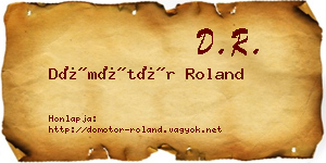 Dömötör Roland névjegykártya