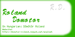 roland domotor business card