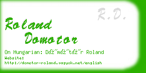 roland domotor business card